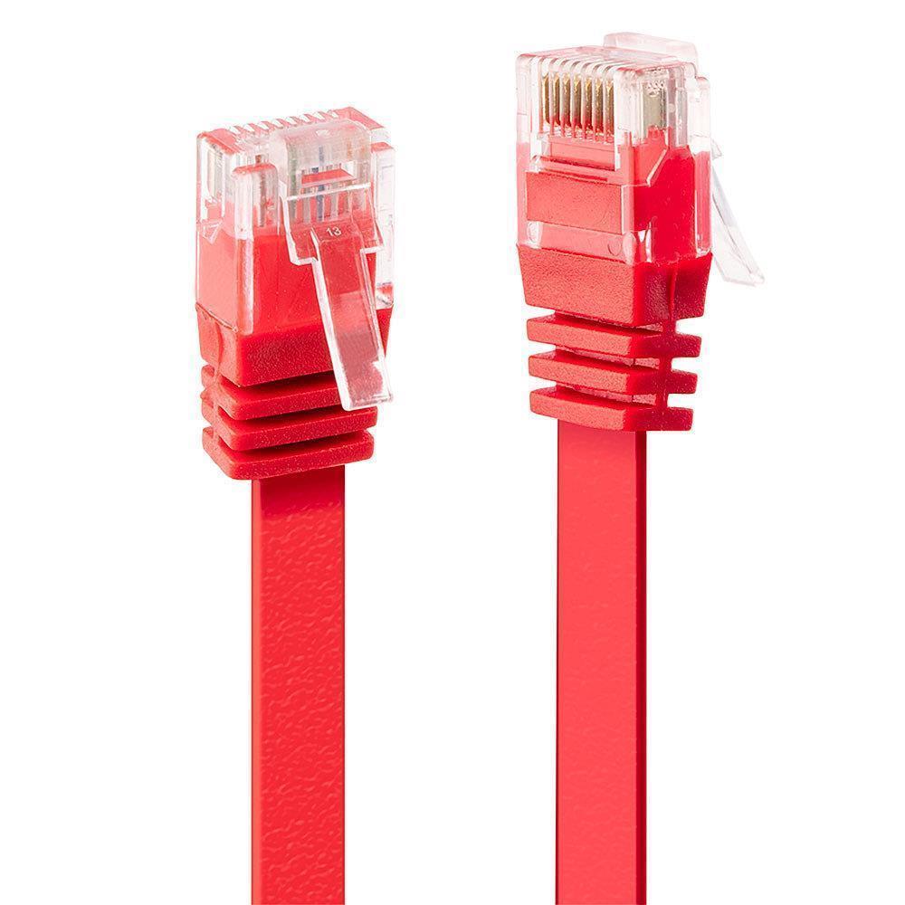 Lindy Patchkabel Cat6 Flachband ungeschirmt rot 0.50m tīkla kabelis