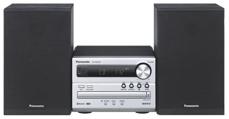 Panasonic CD Micro System SC-PM250EC-S CD player, Bluetooth, mūzikas centrs