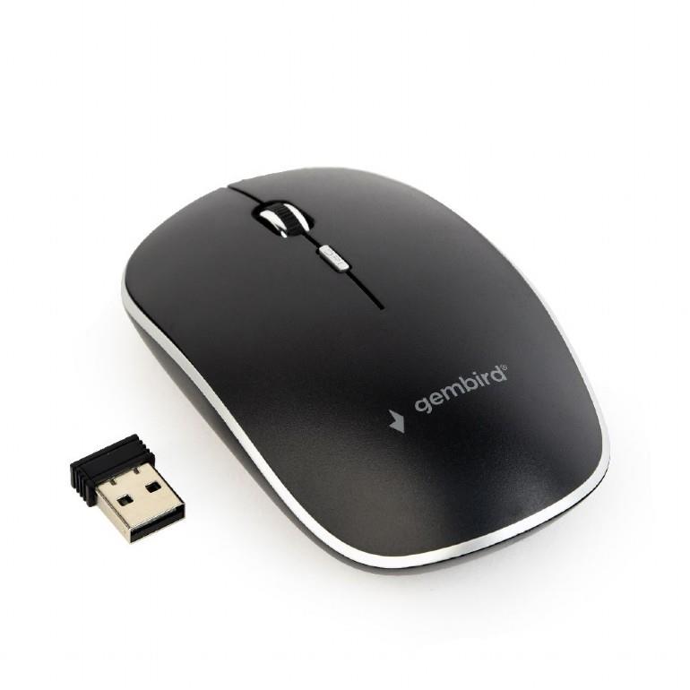 Gembird Silent Wireless Optical Mouse MUSW-4BS-01 USB, Black 8716309117425 Datora pele