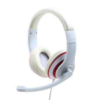 GEMBIRD MHS-03-WTRD Stereo headset white austiņas