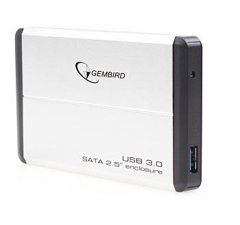 GEMBIRD EE2-U3S-2-S (2.5 Inch; USB 3.0; Aluminum; silver color) cietā diska korpuss