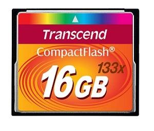 TRANSCEND MEMORY COMPACT FLASH 16GB/133X TS16GCF133 atmiņas karte