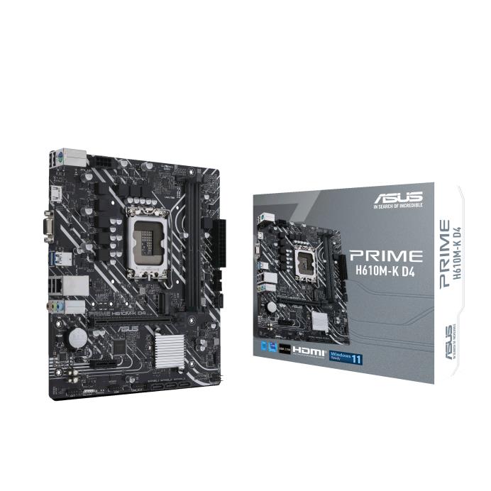 ASUS PRIME H610M-K D4 LGA1700 mATX MB pamatplate, mātesplate