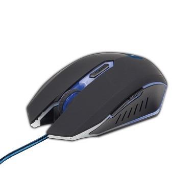 Gembird gaming optical mouse 2400 DPI, 6-button, USB, black with blue backlight Datora pele