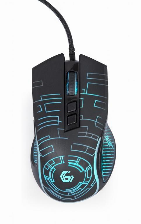 GEMBIRD MUSG-RGB-01 USB LED gaming mouse Datora pele