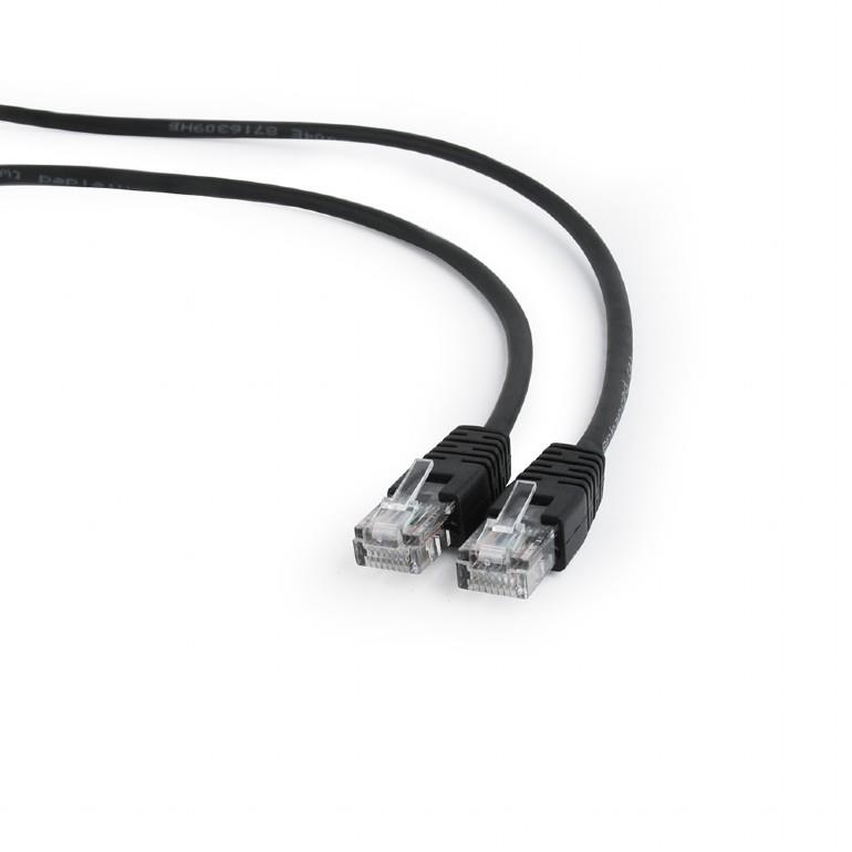 Gembird patchcord RJ45, cat.5e, UTP, 3m, black tīkla kabelis