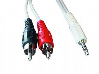 Gembird 3.5 mm stereo to RCA plug cable, 1.5 m kabelis video, audio