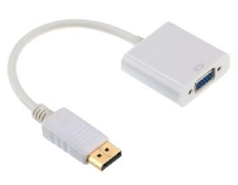 Gembird adapter displayport 1.1->VGA, on cable, white