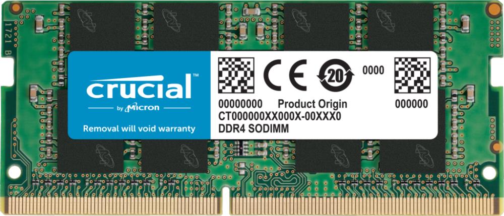 Crucial 8GB DDR4 3200 MT/s SODIMM 260pin operatīvā atmiņa