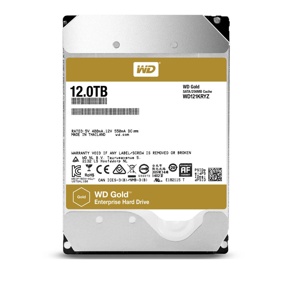 Western Digital WD Gold 12 TB 3.5'' SATA III (6 Gb/s)  (WD121KRYZ) cietais disks