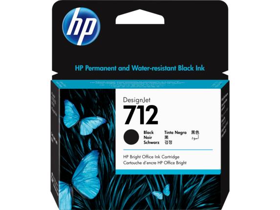 HP 712 80-ml Black Designjet Ink kārtridžs