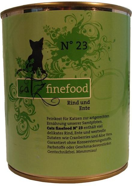 Catz Finefood N.23 Wolowina i Kaczka puszka 800g MS_12083 (4260101763082) kaķu barība