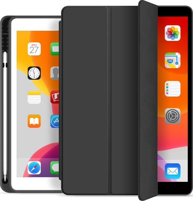 eSTUFF Pencil case iPad Air 10.5 2019 Black. PU leather front with   5704174035558 Planšetes aksesuāri