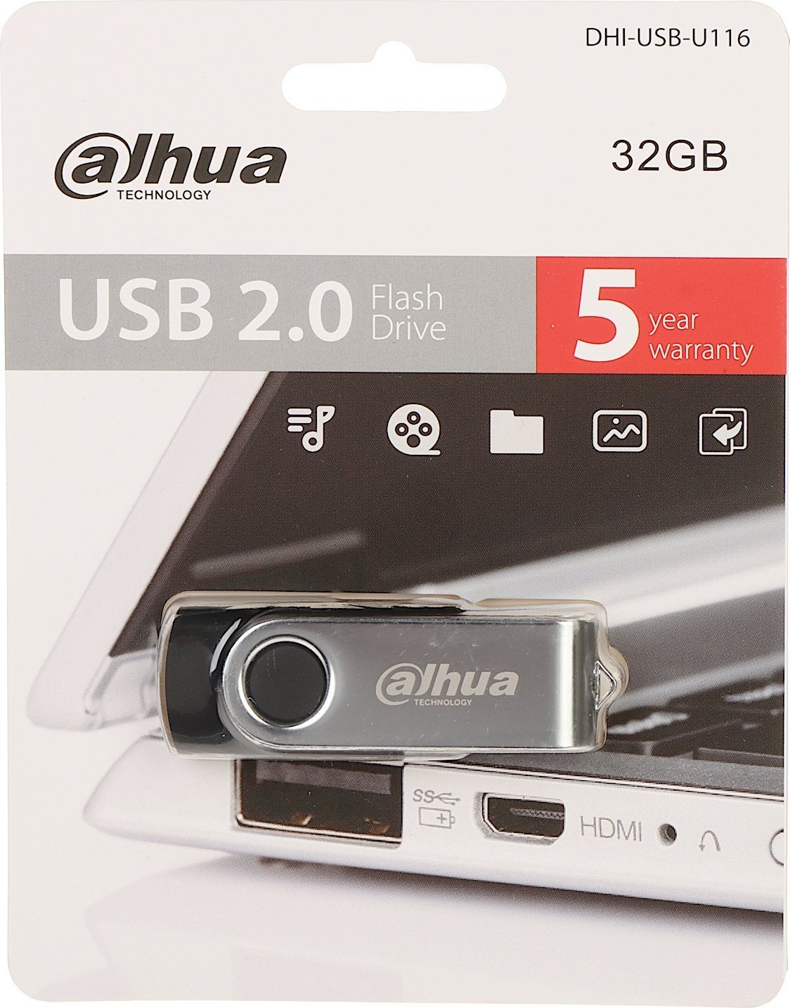 Pendrive Dahua Technology Pendrive 32GB DAHUA USB-U116-20-32GB USB-U116-20-32GB (6939554946806) USB Flash atmiņa