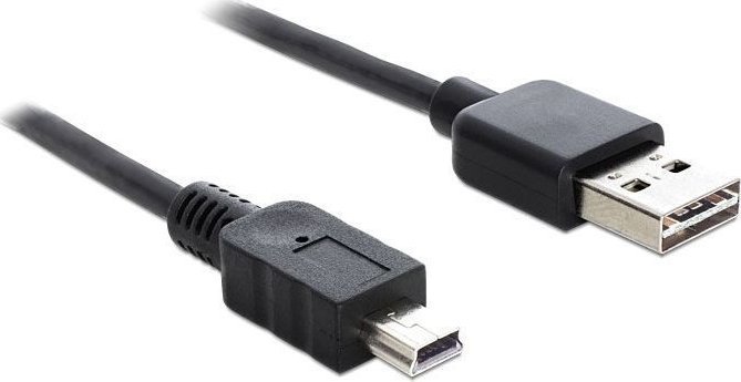 Kabel USB Delock EASY-USB, A-miniB, M-M, 5m, Black 83365 USB kabelis