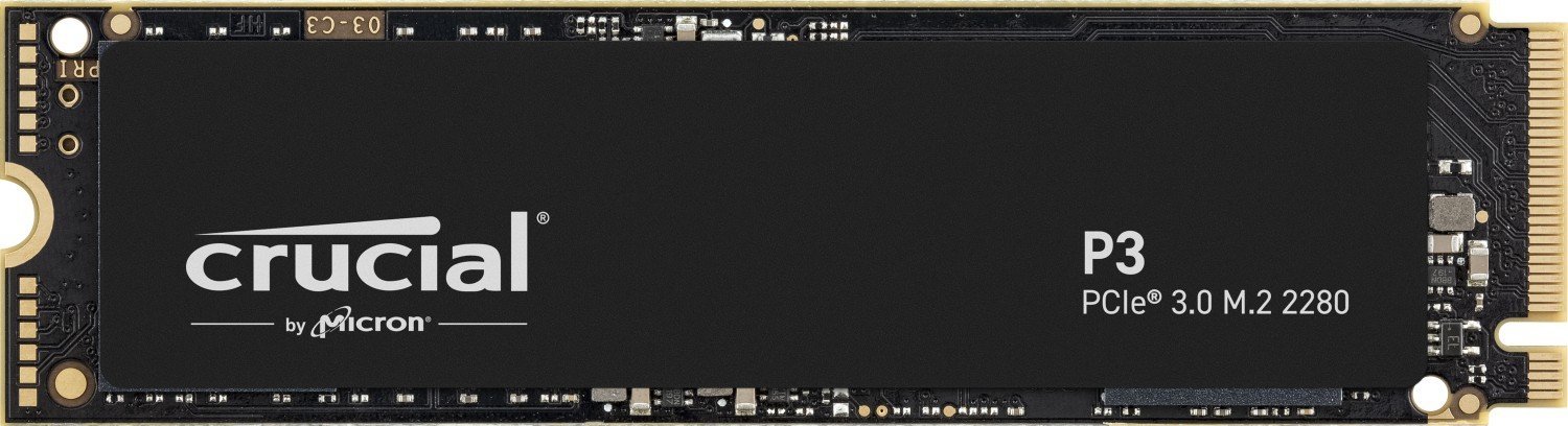 Crucial P3 NVMe SSD, 2TB, M.2 2280, PCIe 3.0, 3D-NAND SSD disks