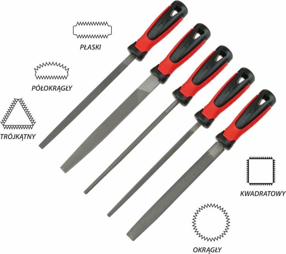 Dedra ZESTAW PILNIKOW DO METALU 200MM 5SZT WSZYSTKIE KSZTALTY 06C007 DEDRA 06C007 (5902628006981)