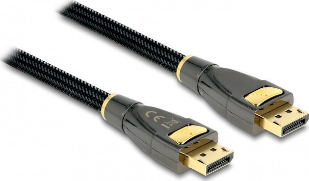 Delock Cable Displayport 1.2 male > Displayport male 4K 5m PREMIUM kabelis video, audio