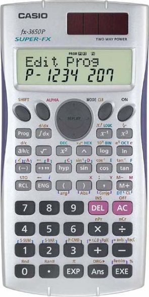 Kalkulator Casio Casio Kalkulator FX 3650 P, biala, programowanie funkcji, dwuwierszowy 12 i 10 znakow FX 3650 P (4971850138914) kalkulators