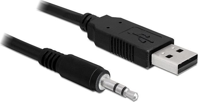 Kabel USB Delock USB-A - mini Jack 3.5 mm 1.8 m Czarny (83115) 83115 (4043619831159) USB kabelis
