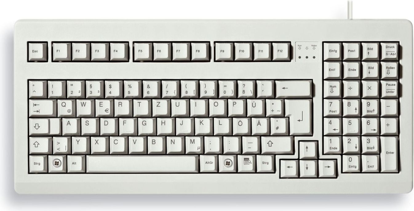 Cherry  19 compact PC keyboard Light Grey (QWERTZ - vācu izkārtojums) klaviatūra