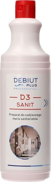 Debiut Plus Professional Debiut Plus Professional D3 Sanit - Preparat do codziennego mycia sanitariatow - 1 l D3 SANIT 1L (5907662640672) Sadzīves ķīmija