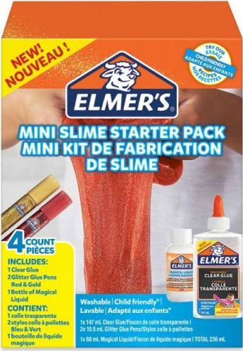 Elmers Zestaw kleju do slime'a czerwony i zloty 2097607 (3026980976071) materiāli konstruktoriem