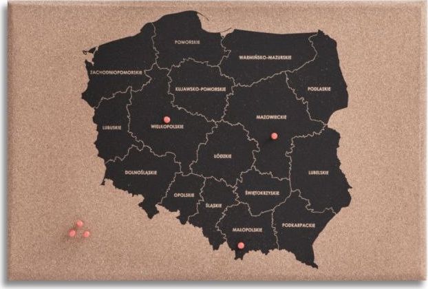 DP Craft Kreatywna korkowa mapa Polski DPCRAFT 60x40cm Dalprint AB899DLP (5907589999969)