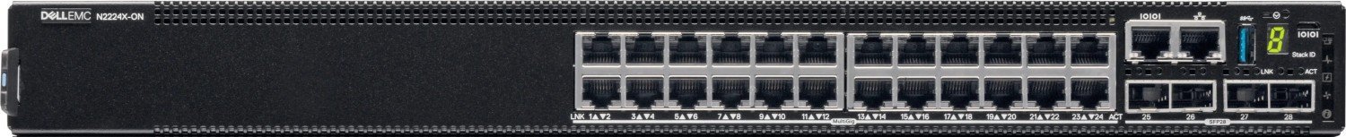 Dell EMC PowerSwitch N2200-ON Series N2224X-ON - Switch - 24 Anschlasse - managed - an Rack montierbar - CAMPUS Smart Value 5397184224540 datortīklu aksesuārs
