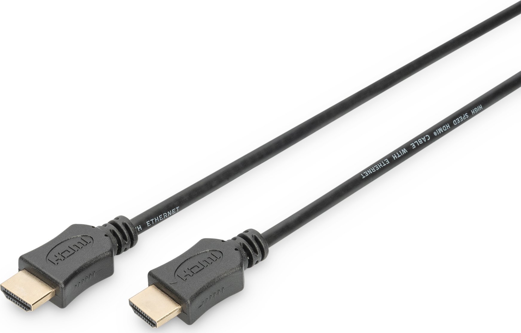 Connection cable HDMI A  /HDMI A M/M 2 m black kabelis video, audio