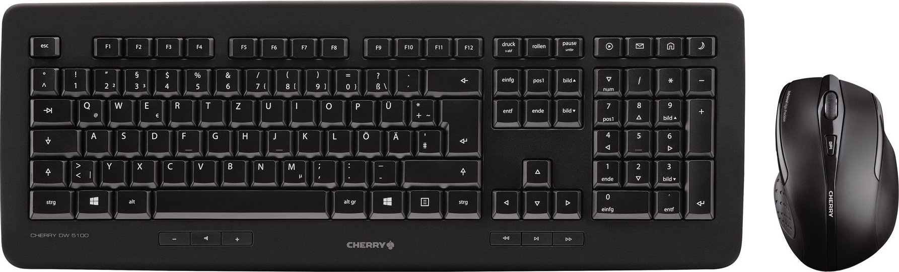 CHERRY Cherry DW 5100 RF Wireless UK Englisch black Tastatur (JD-0520GB-2) klaviatūra