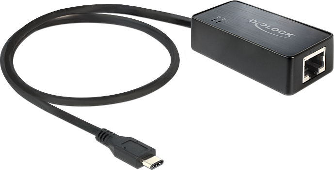 DeLOCK USB3.1 LAN-Adapter USB C -/ RJ45 St/Bu GB-LAN tīkla karte