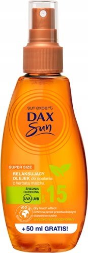 DAX Dax Sun Relaksujacy Olejek do opalania z herbata Matcha SPF15 200ml 077563