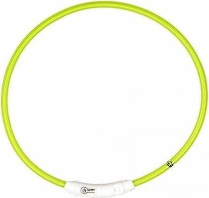 Duvo+ DUVO+ OBROZA SWIECACA USB NYLON GREEN 35cm VAT012502 (5414365212780) aksesuārs suņiem