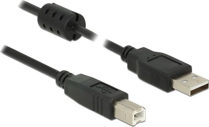 DeLOCK 5m, USB 2.0-A/USB 2.0-B 5m USB A USB B black USB Kabel (84899) adapteris