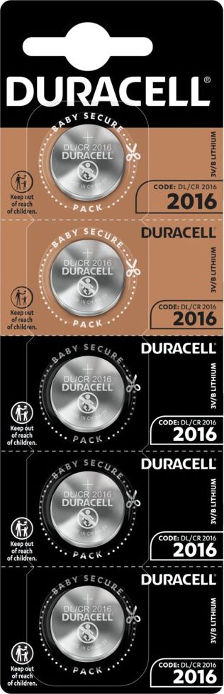 Duracell Bateria CR2016 5 szt. DURACELL LITOWA DL 2 (5000394132108) Baterija