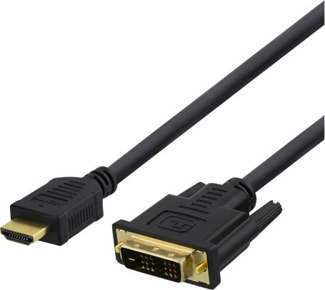 Kabel Deltaco HDMI - DVI-D 5m czarny (HDMI-115D) kabelis video, audio