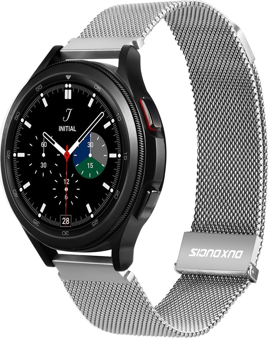 Dux Ducis Dux Ducis Magnetic Strap pasek do Samsung Galaxy Watch / Huawei Watch / Honor Watch (20mm band) magnetyczna opaska srebrny (Milane