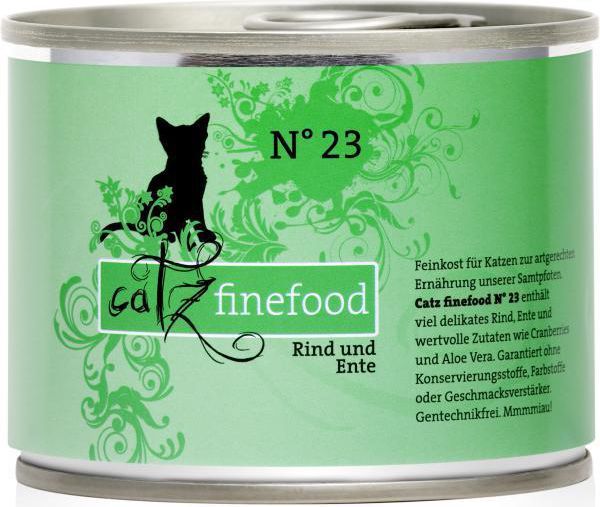 Catz Finefood N.23 Wolowina i Kaczka puszka 200g MS_5067 (4260101762344) kaķu barība