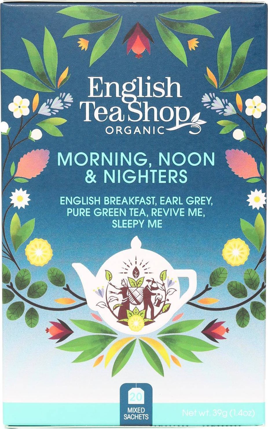 English Tea English Tea Shop, Herbata Morning, Noon & Nighters, 5 smakow, 20 saszetek ETS00383 (680275060383) piederumi kafijas automātiem