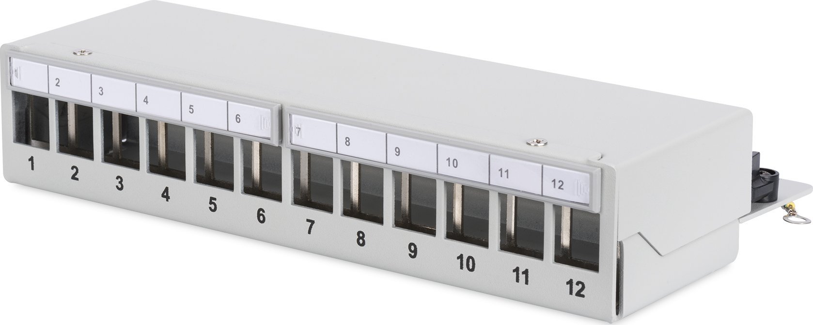 DIGITUS Patchpanel 1HE 12-Port   Modular Desktop      grau