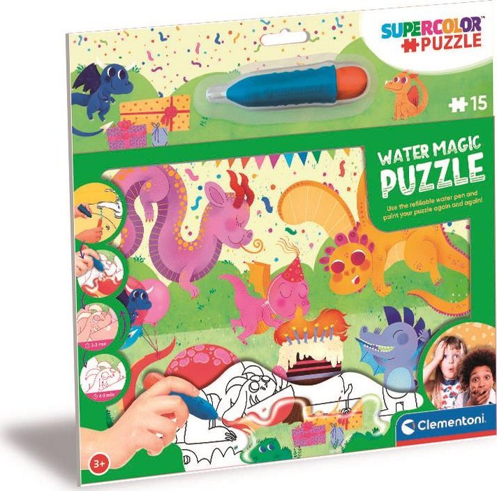 Clementoni Puzzle 15 Water Magic Baby Dragons 463224 (8005125222452) puzle, puzzle