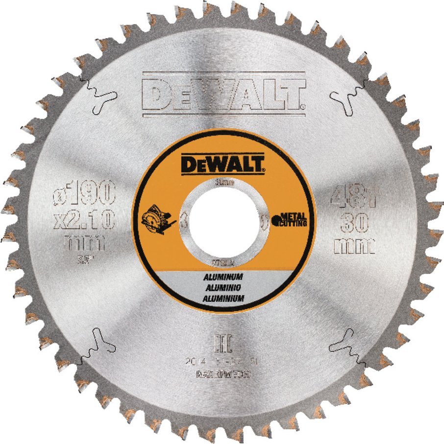 Dewalt Tarcza pilarska 190x30x2.1mm 48z TFZ -5 degrees bwj.ALU 9961229 (5035048093306) Elektriskais zāģis