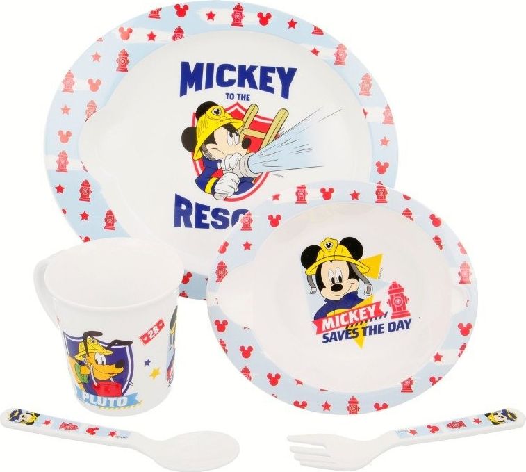 Disney Mickey Mouse - Duzy zestaw naczyn do mikrofali (5 szt) uniwersalny 36781-uniw (8412497440795) piederumi bērnu barošanai