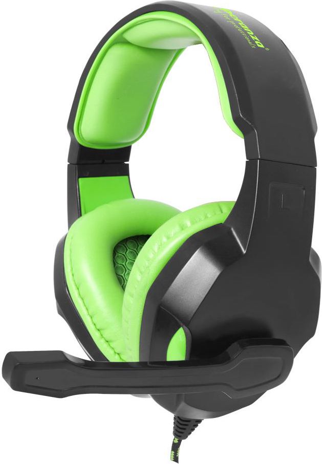 Headphones Esperanza Cobra EGH350G (black color, light green color) austiņas