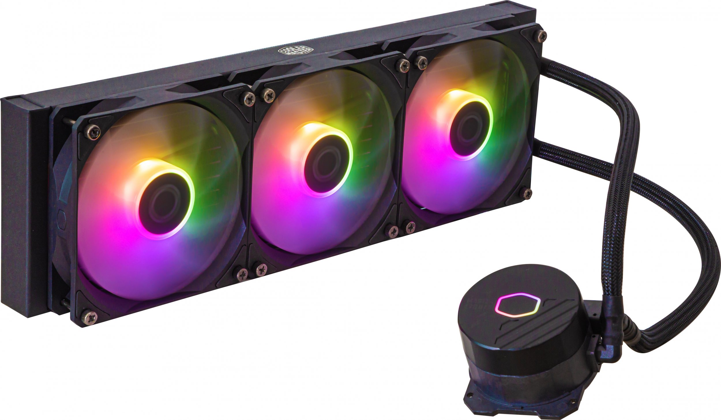 Cooler Master MasterLiquid 360L Core ARGB Processor Liquid ooling kit 12 cm Black procesora dzesētājs, ventilators