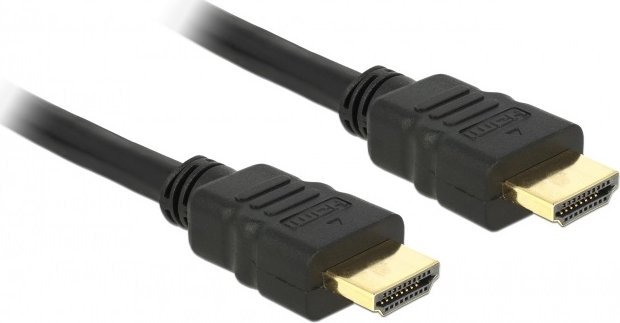 HDMI Kabel Delock Ethernet A -> A St/St 5.00m 4K Gold kabelis video, audio