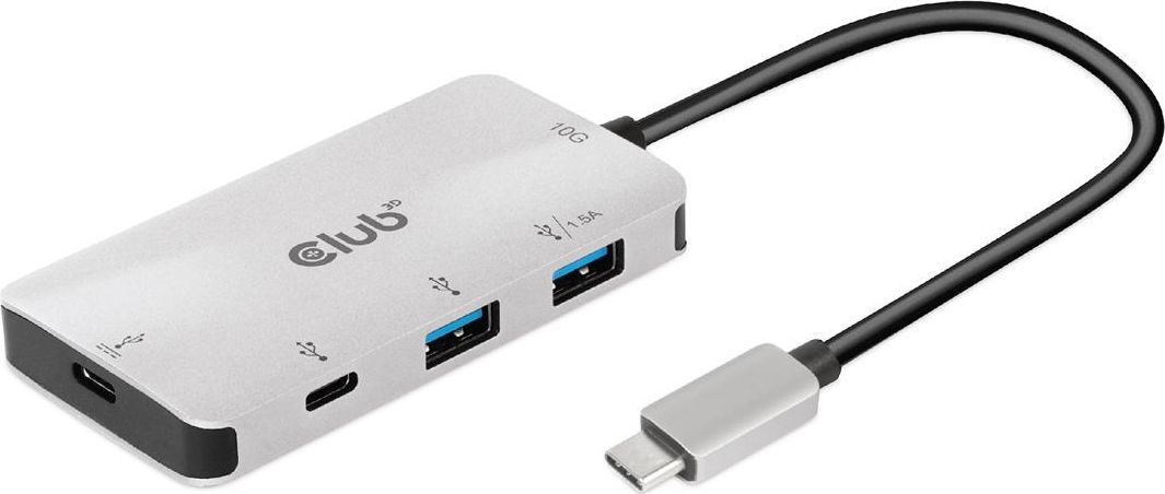 CLUB3D USB Gen2 Type-C PD Charging Hub to 2x Type-C 10G ports and 2x USB Type-A 10G ports USB centrmezgli