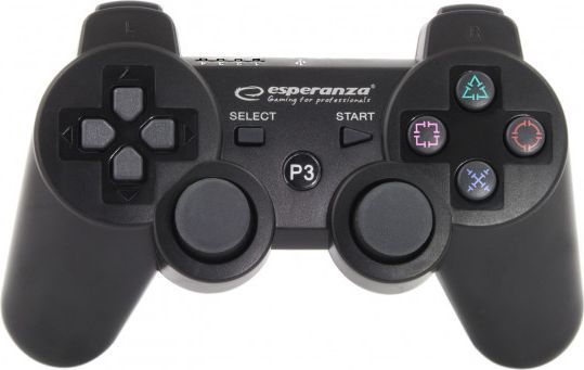 ESPERANZA EGG109K MARINE - VIBRATION GAMEPAD BLUETOOTH FOR PS3 - BLACK spēļu konsoles gampad