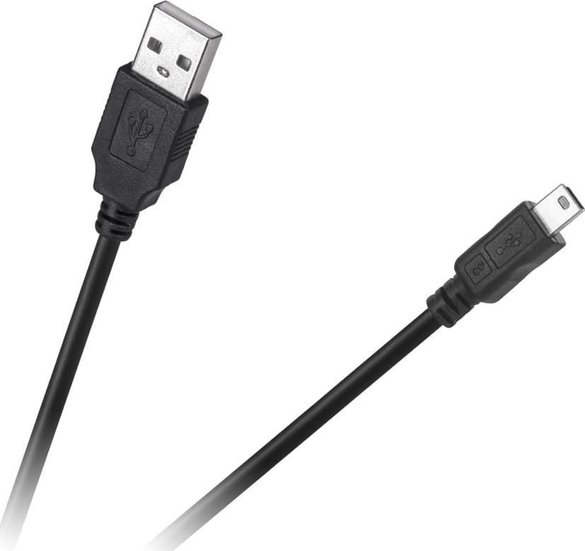 Cabletech Universāls Mini USB Datu Kabelis 1.8m Melns USB kabelis